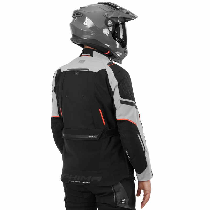 Blouson de moto Shima Hero 3.0 gris-rouge
