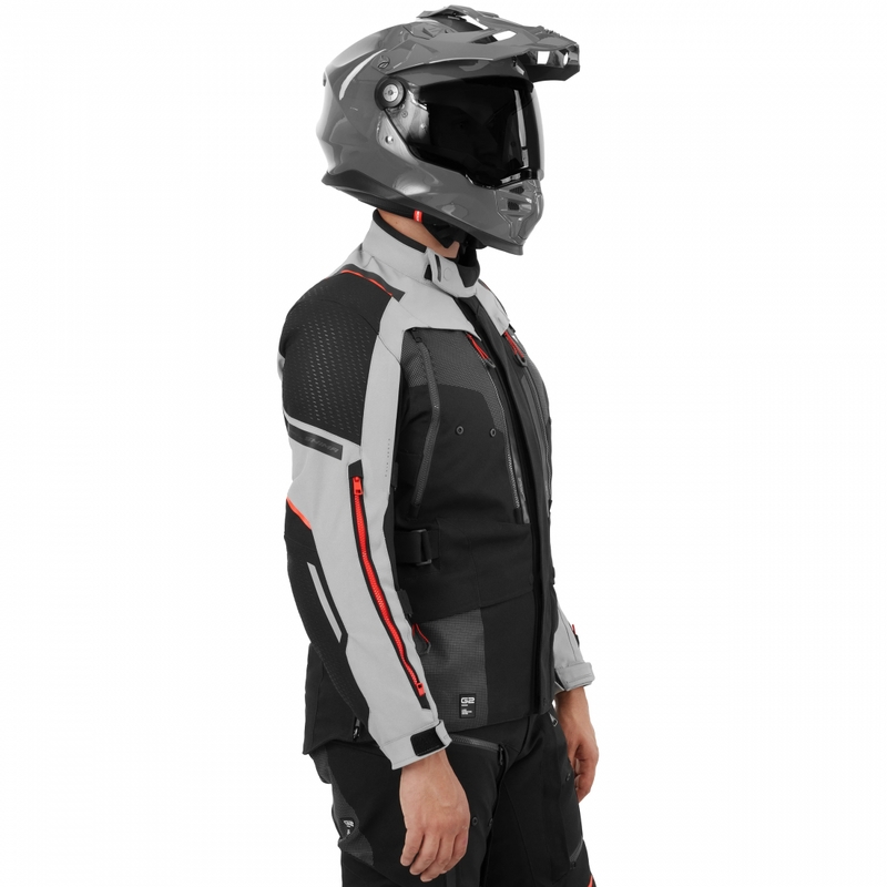 Blouson de moto Shima Hero 3.0 gris-rouge