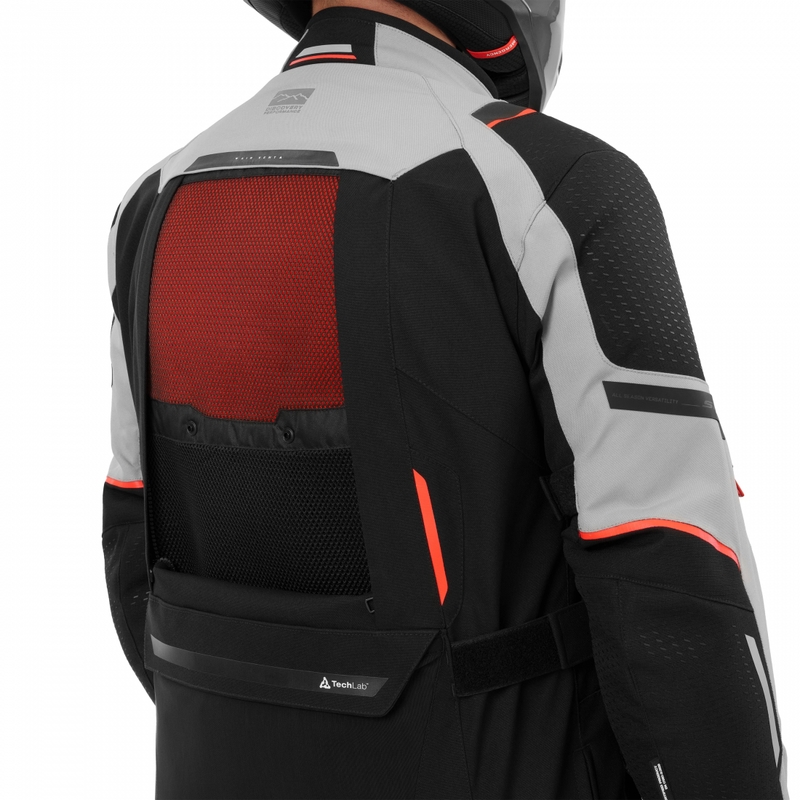 Blouson de moto Shima Hero 3.0 gris-rouge