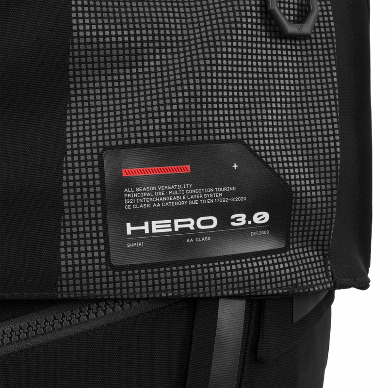 Blouson de moto Shima Hero 3.0 gris-rouge