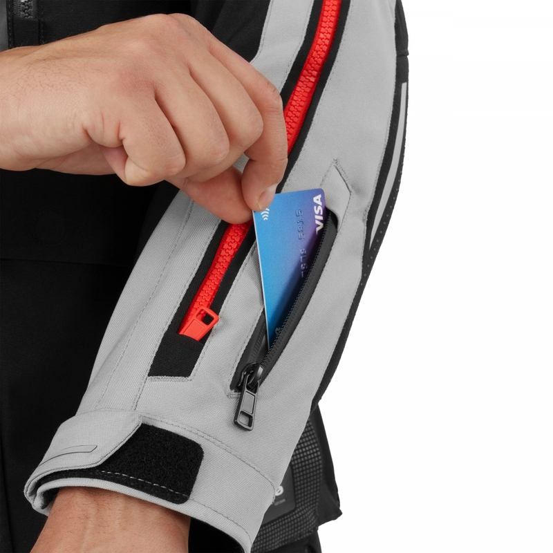 Blouson de moto Shima Hero 3.0 gris-rouge