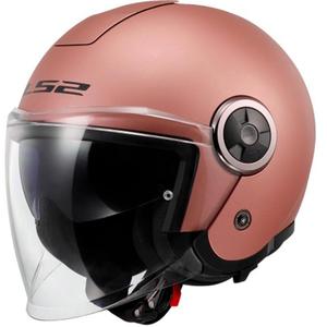Casque de moto ouvert LS2 OF620 Classy Solid or-rose mat