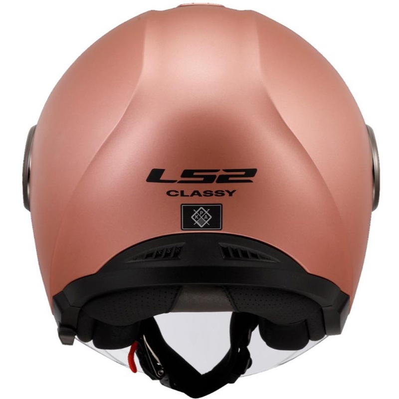 Casque de moto ouvert LS2 OF620 Classy Solid or-rose mat