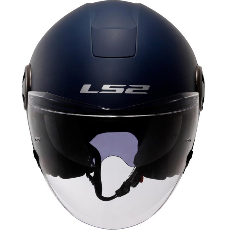 Casque de moto jet LS2 OF620 Classy Solid bleu foncé mat