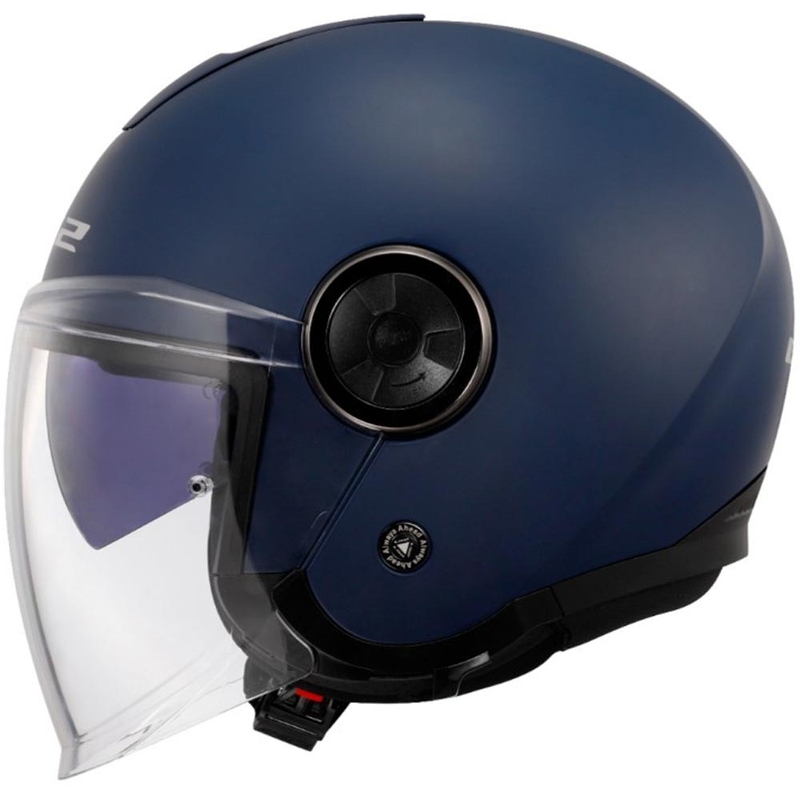 Casque de moto jet LS2 OF620 Classy Solid bleu foncé mat