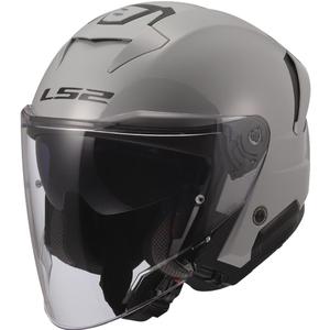 Casque de moto jet LS2 OF618 Verso II Gris Nardo uni