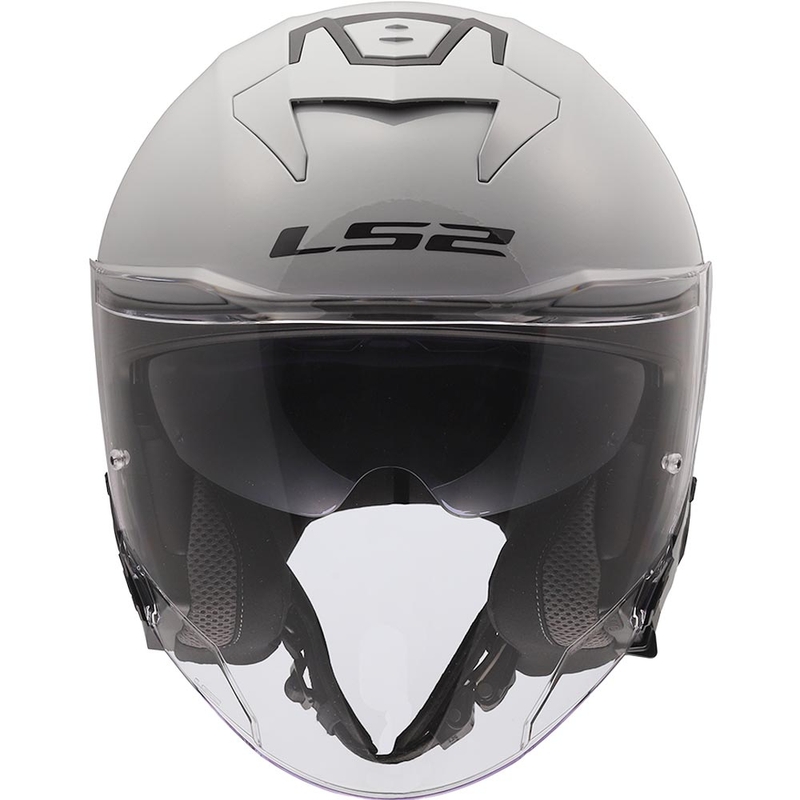 Casque de moto jet LS2 OF618 Verso II Gris Nardo uni