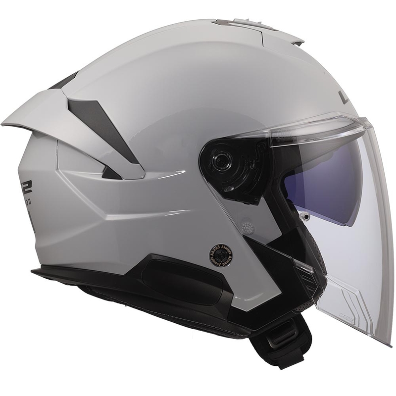 Casque de moto jet LS2 OF618 Verso II Gris Nardo uni