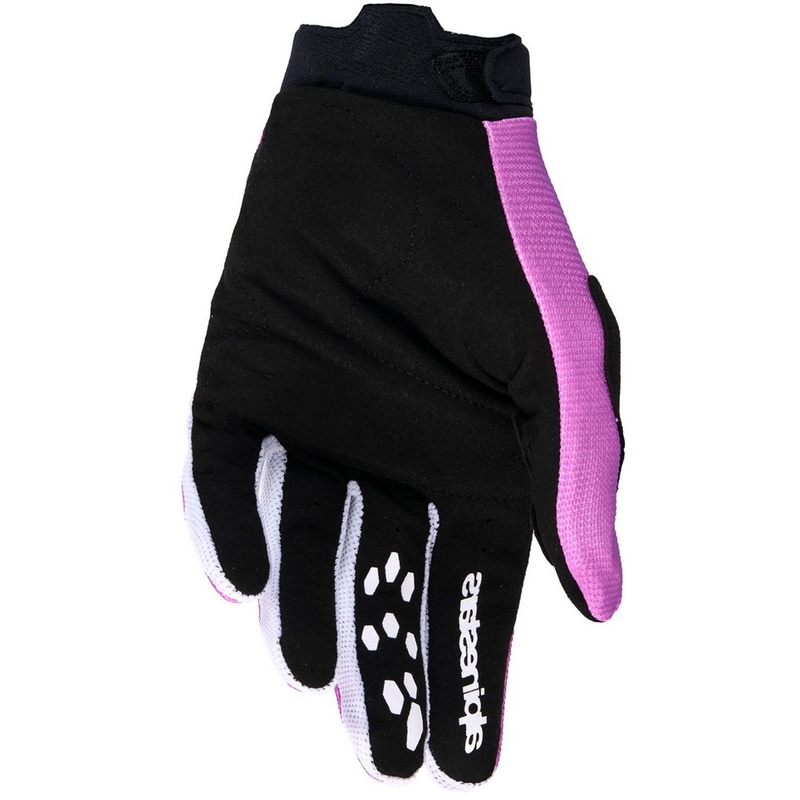Gants de motocross pour femme Alpinestars Stella Full Bore V2, violet, blanc et noir