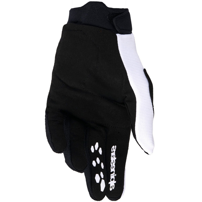 Gants de motocross femme Alpinestars Stella Full Bore V2, blanc, rose fluo et noir