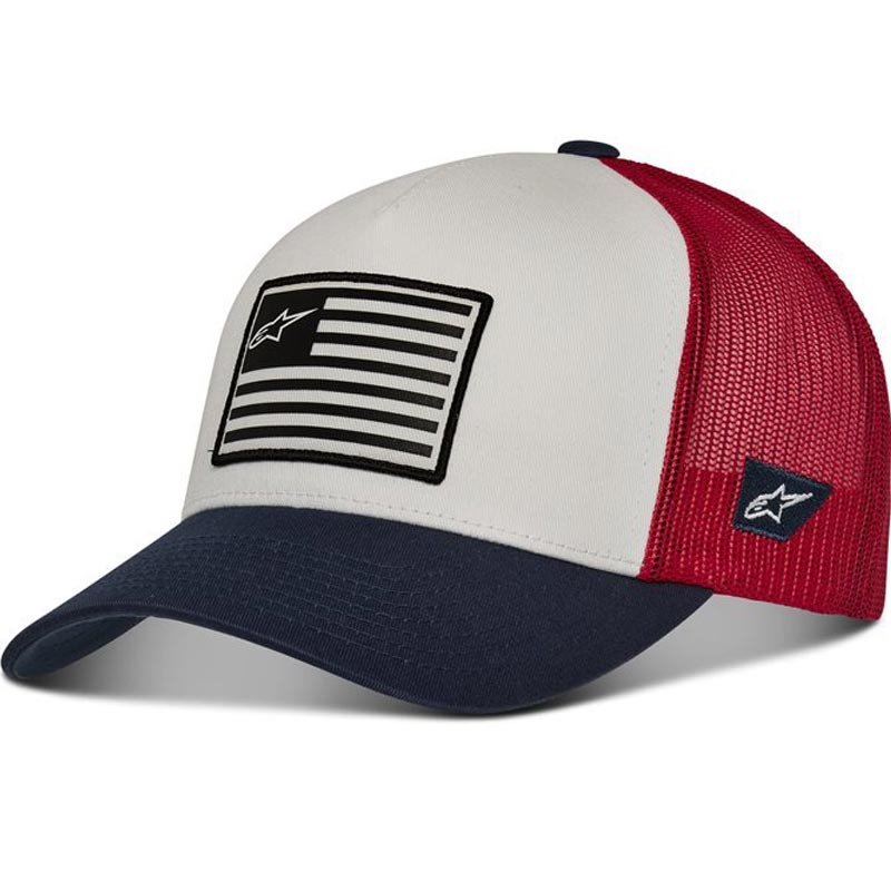 Alpinestars Flag Snap Hat bleu-rouge-blanc
