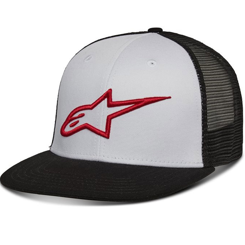 Casquette Alpinestars Corp Trucker blanc-noir-rouge