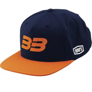 Casquette 100% BB33 Snapback bleu-orange