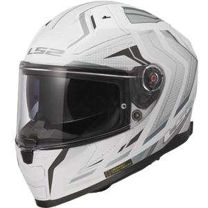 Casque intégral de moto LS2 FF811 Vector II Alizer blanc mat