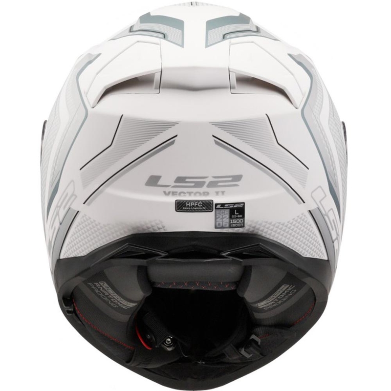 Casque intégral de moto LS2 FF811 Vector II Alizer blanc mat