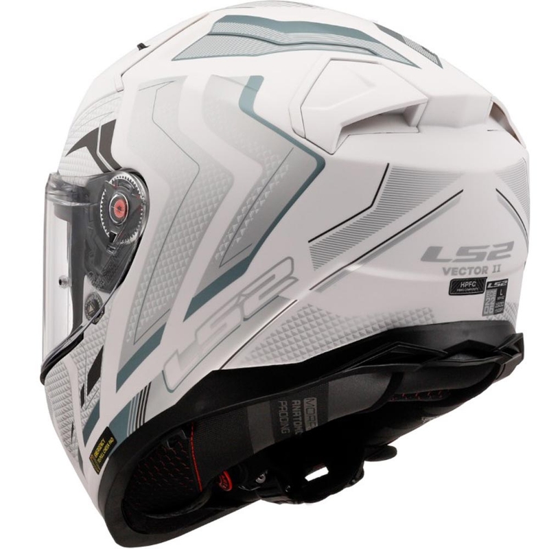 Casque intégral de moto LS2 FF811 Vector II Alizer blanc mat