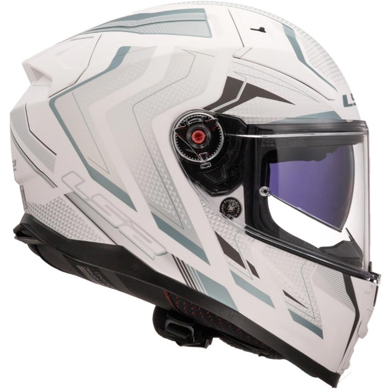 Casque intégral de moto LS2 FF811 Vector II Alizer blanc mat