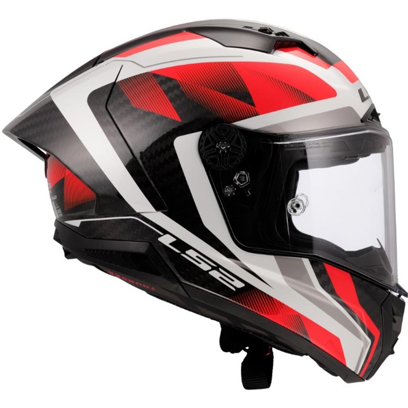 Casque intégral de moto LS2 FF805 Thunder C GP Aero Raute blanc-rouge