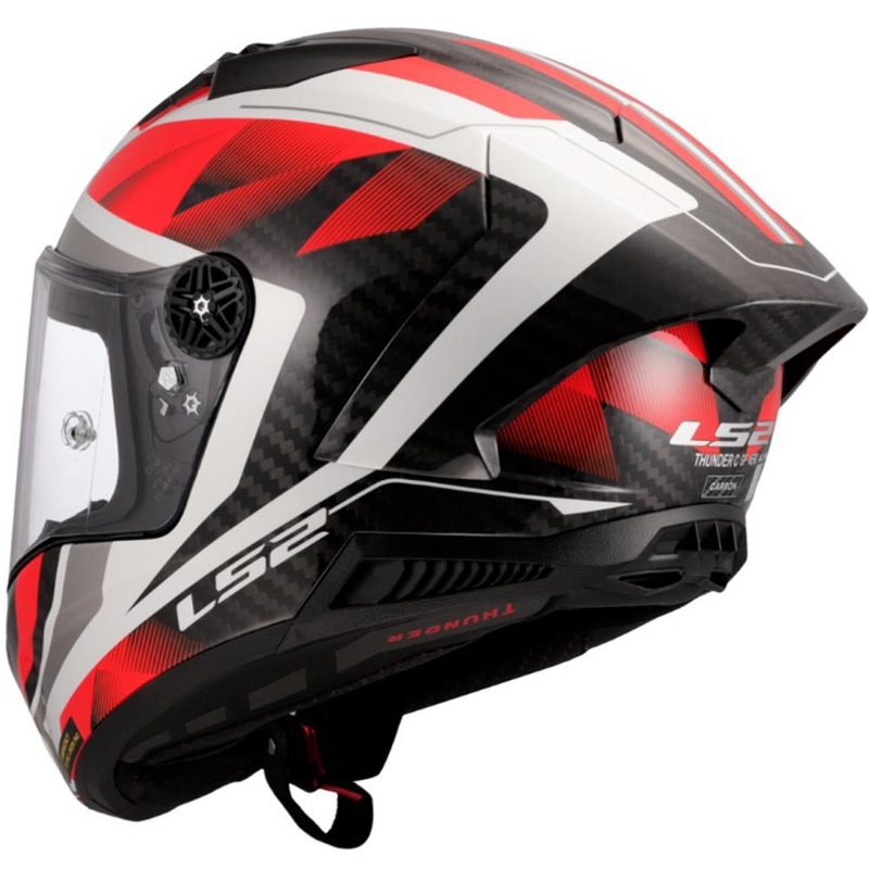 Casque intégral de moto LS2 FF805 Thunder C GP Aero Raute blanc-rouge