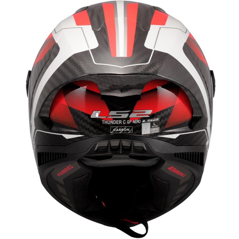 Casque intégral de moto LS2 FF805 Thunder C GP Aero Raute blanc-rouge