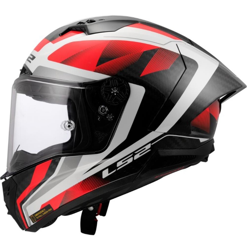 Casque intégral de moto LS2 FF805 Thunder C GP Aero Raute blanc-rouge