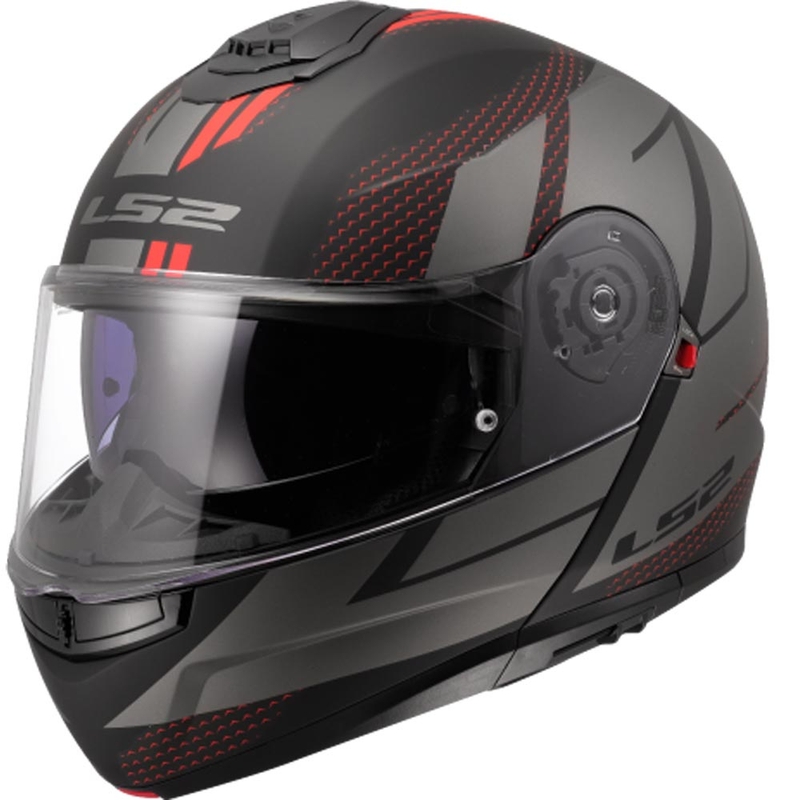 Casque de moto modulable LS2 FF908 Strobe II Code noir-gris