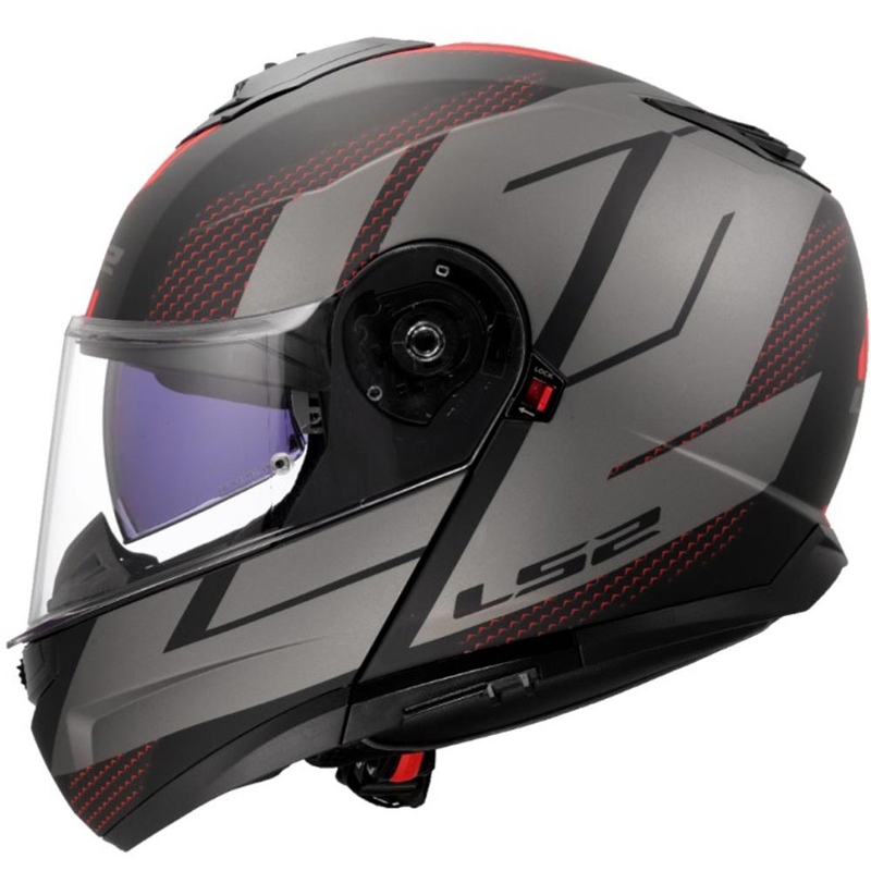 Casque de moto modulable LS2 FF908 Strobe II Code noir-gris