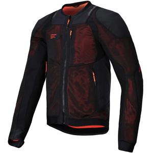 Blouson moto Alpinestars TROOP-AIR PRO noir-rouge fluo