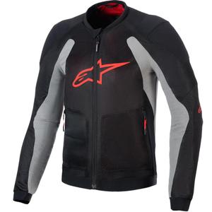 Blouson moto Alpinestars TROOP-AIR PRO noir-gris clair-rouge