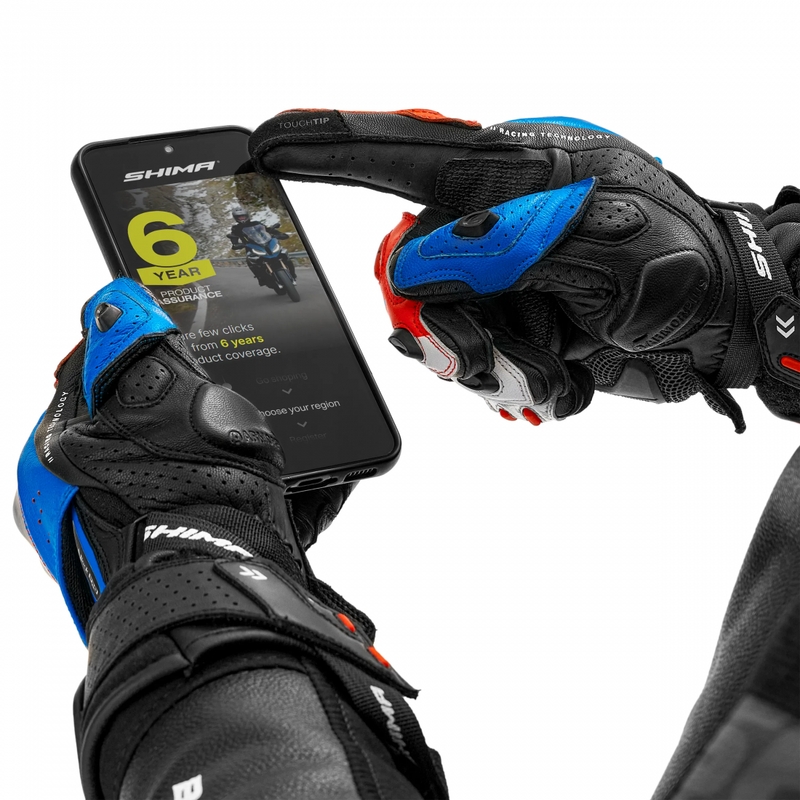 Gants de moto Shima RS-3 bleus
