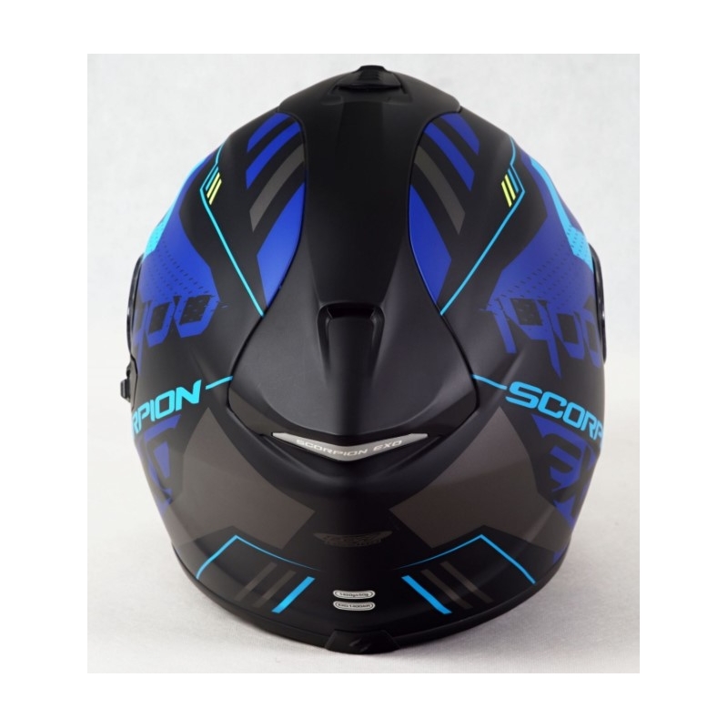 Integrální přilba na motorku Scorpion Exo-1400 Air Trika černo-modrá