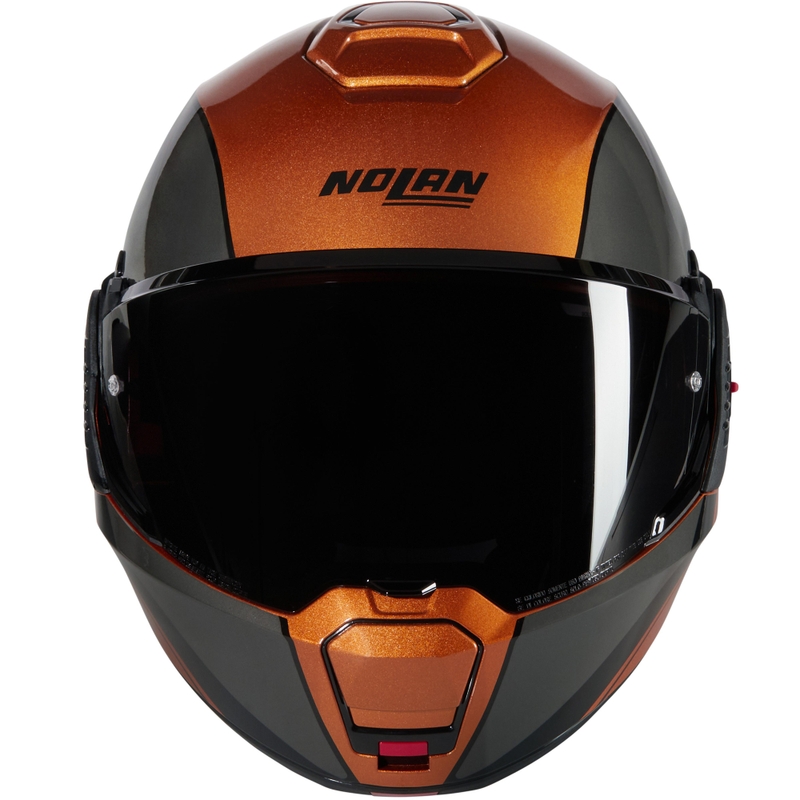 Casque de moto modulable Nolan N120-1 Verniciatura Speciale N-COM 343 ocre-noir brillant