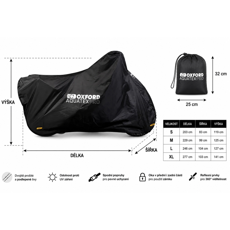 Housse de moto Oxford Aquatex PRO noire