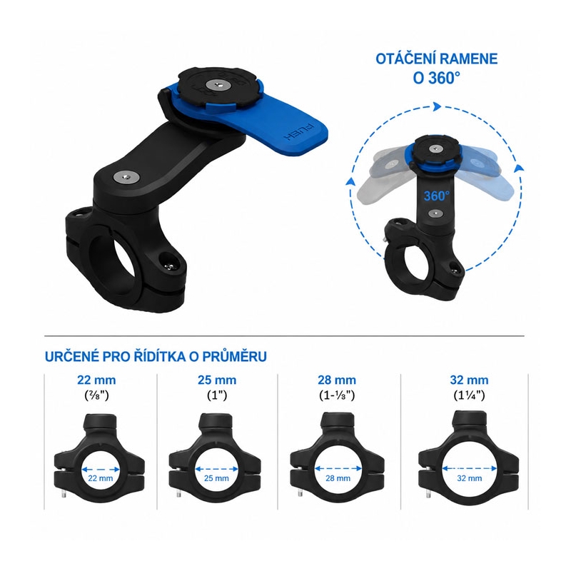Support de guidon de moto Quad Lock® (V2)