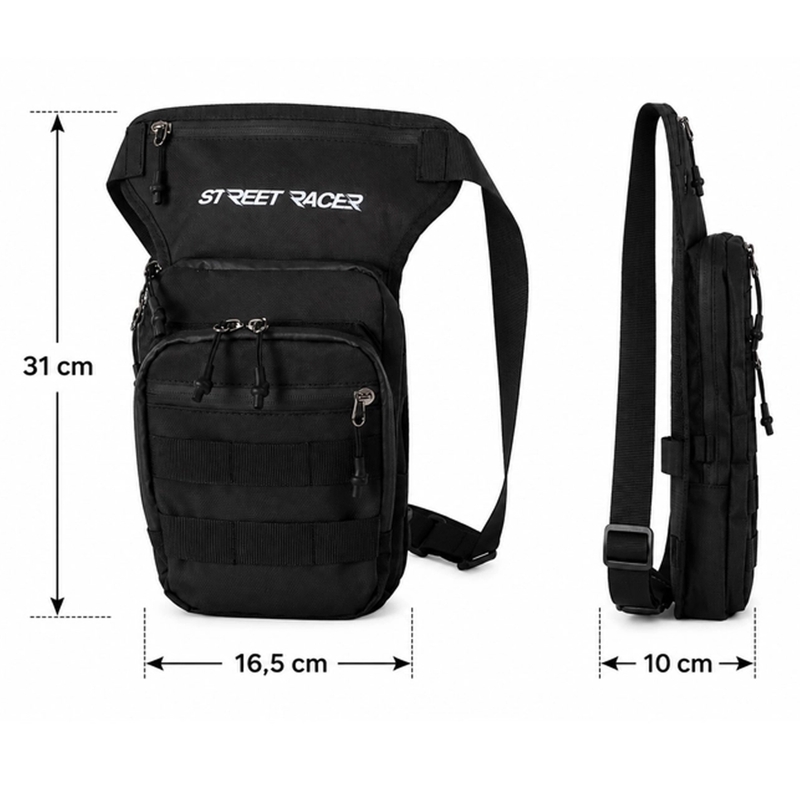 Sacoche de cuisse Street Racer Embrace noire 5 l