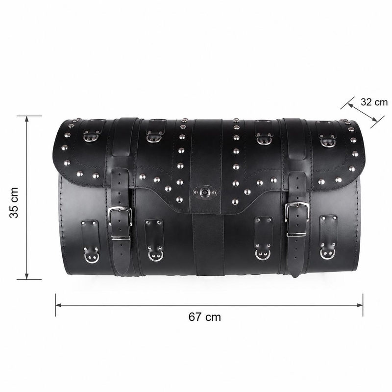Chopper RSA-16B mallette moto en cuir avec serrure