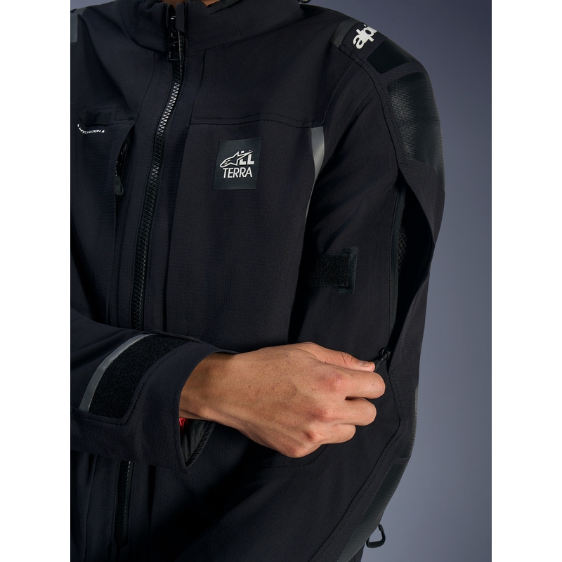 Blouson de moto Alpinestars Andes PRO Drystar XF noir-gris foncé