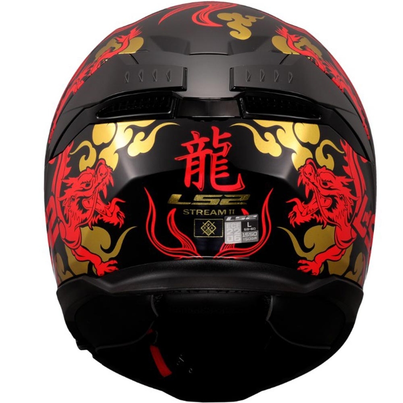 Casque intégral de moto LS2 FF808 Drako noir-rouge
