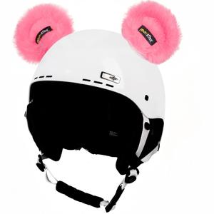 Oreilles en forme de casque rose pour ours en peluche