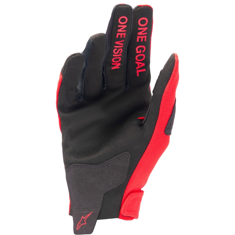 Gants de motocross Alpinestars Radar rouges et argentés
