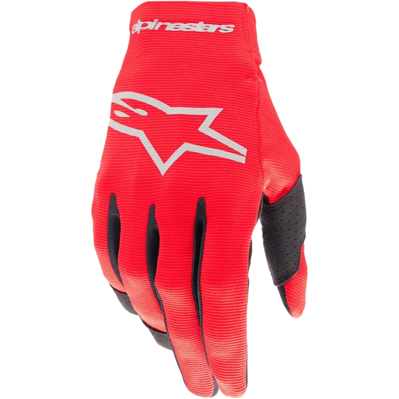 Gants de motocross Alpinestars Radar rouges et argentés