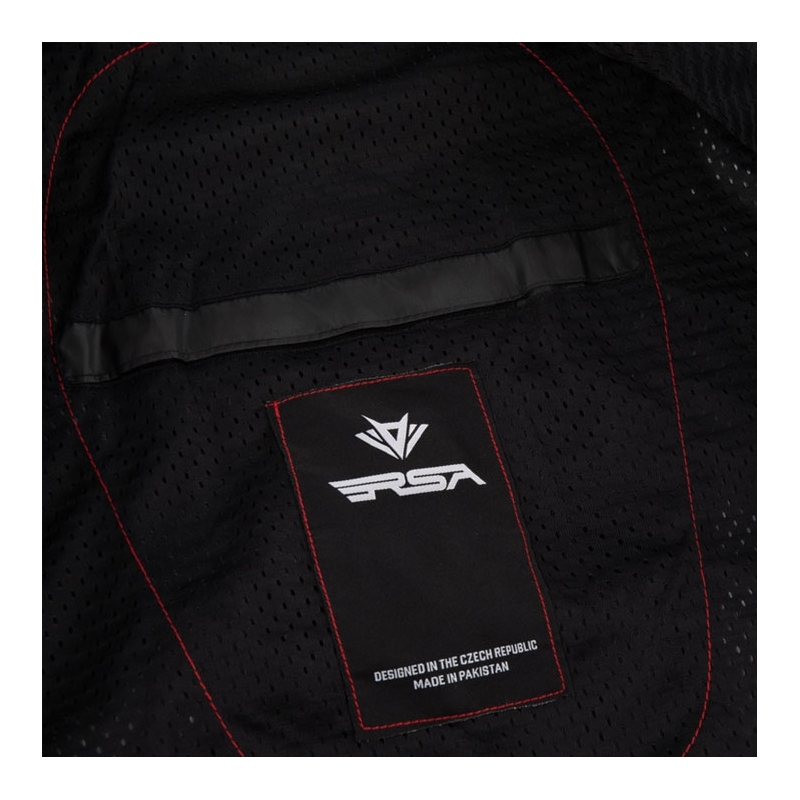 Veste de moto femme RSA Wasp blanche-noire-rose
