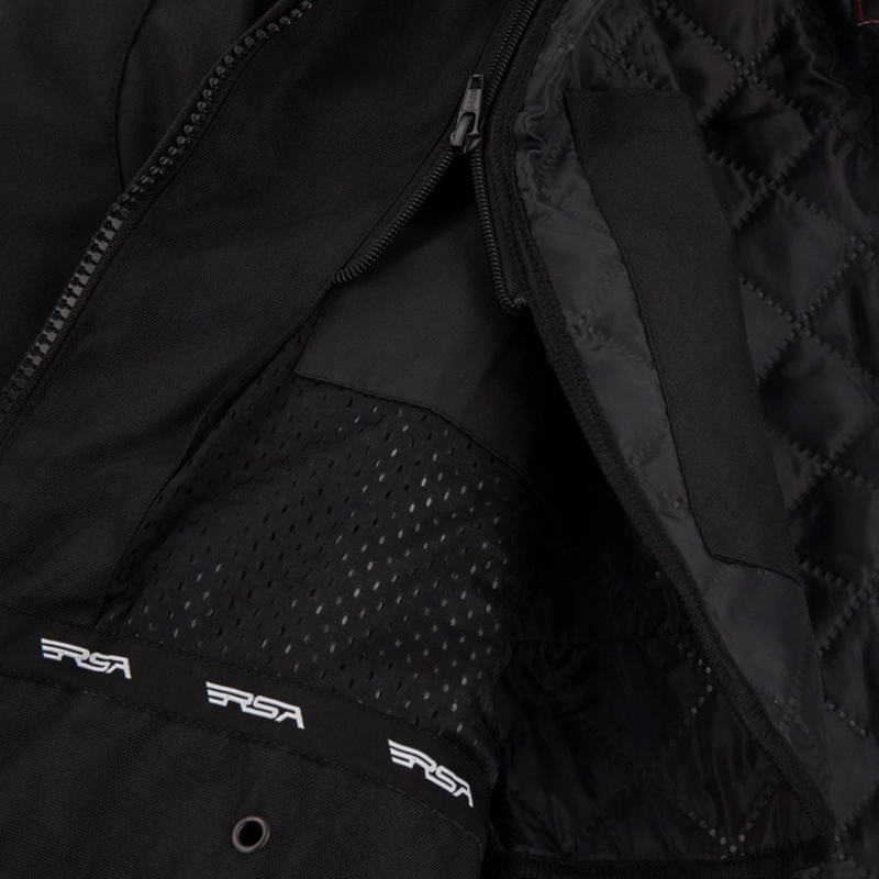 Veste de moto femme RSA Wasp blanche-noire-rose