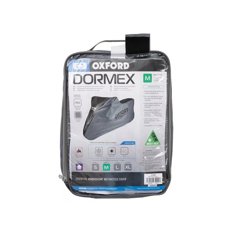 Housse intérieure de moto Oxford Dormex noir-gris