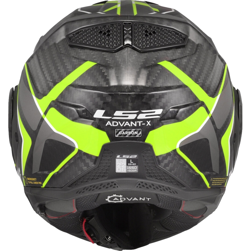 Casque de moto modulable LS2 FF901 Advant XC Future II noir-jaune fluo
