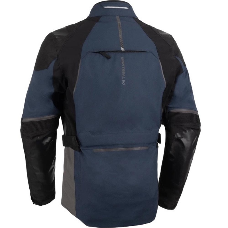 Blouson de moto Oxford Montreal 5.0 bleu-noir-gris