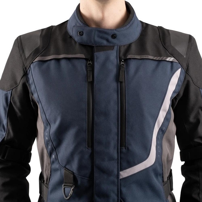 Blouson de moto Oxford Montreal 5.0 bleu-noir-gris