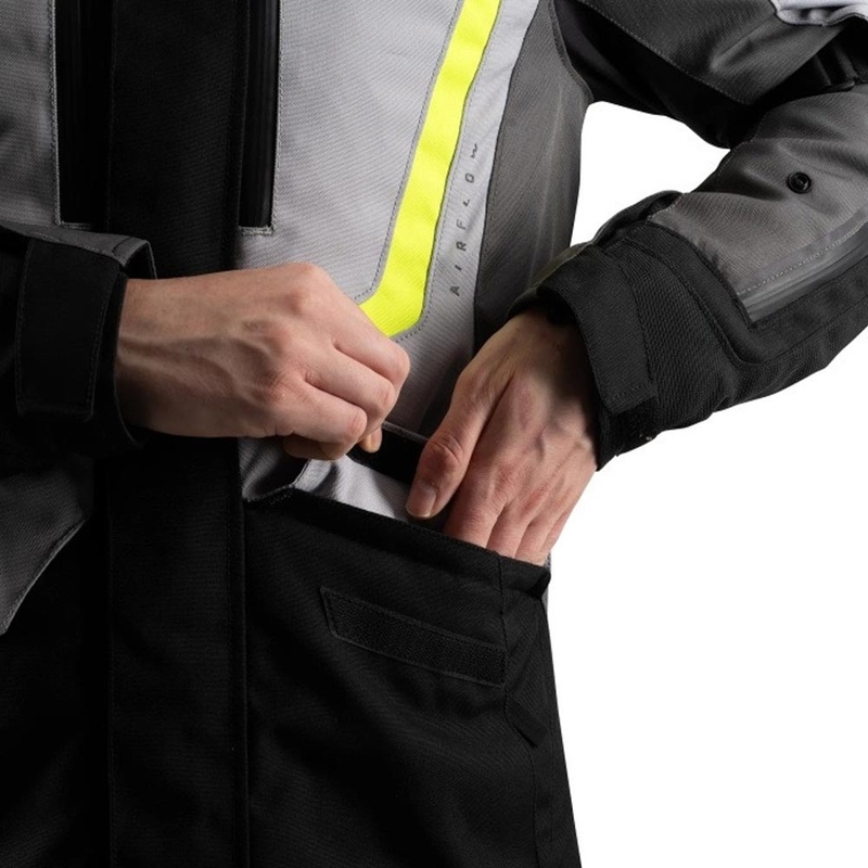 Blouson de moto Oxford Montreal 5.0 gris-noir-jaune