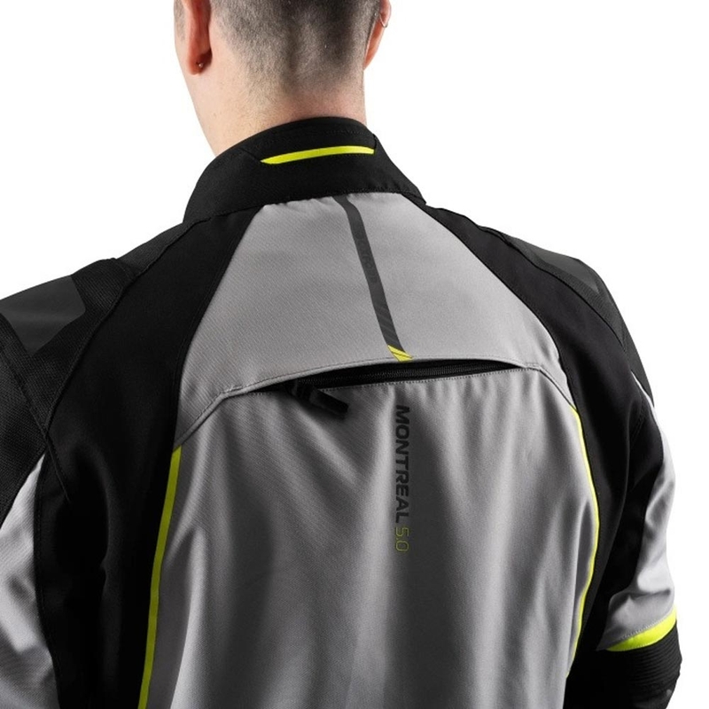 Blouson de moto Oxford Montreal 5.0 gris-noir-jaune
