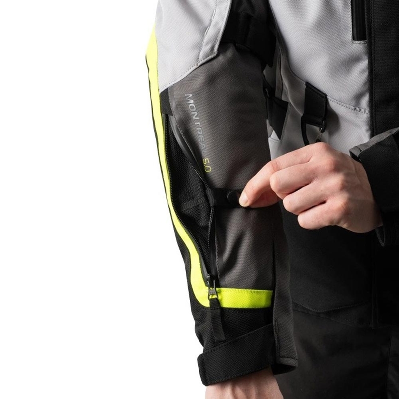 Blouson de moto Oxford Montreal 5.0 gris-noir-jaune